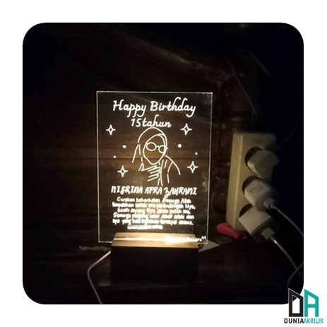 

CUSTOM Gift Kado Akrilik LED Lampu Sketsa Handwriting Hadiah Wisuda | Hadiah Ulang Tahun | Hadiah Pernikahan (15 x 22) Dunia Akrilik