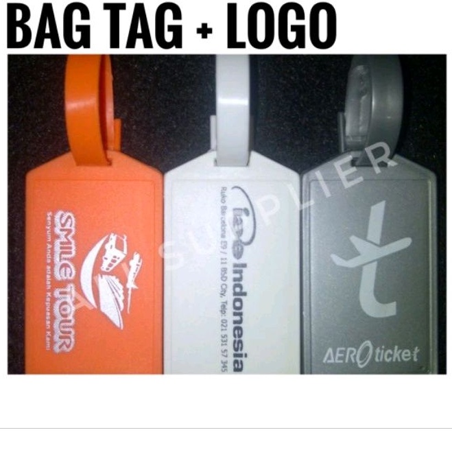 LUGGAGE TAG / BAG TAG / GANTUNGAN KOPER / TANDA PENGENAL TAS / TAS ID / BAG ID / GANTUNGAN PENGENAL TAS / TAG MURAH UNTUK TAS DENGAN LOGO