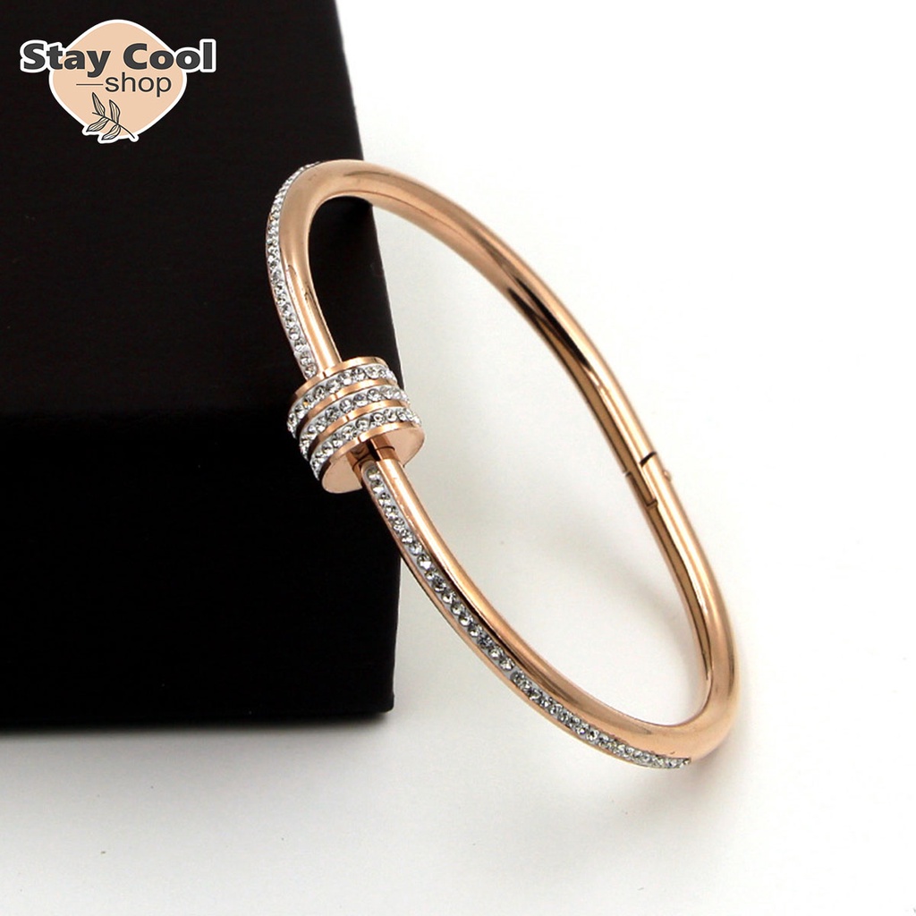 Gelang Titanium Mata Mewah Stylish Anti karat Perhiasan Fashion Import Premium Bisa Cod Bayar Ditempat