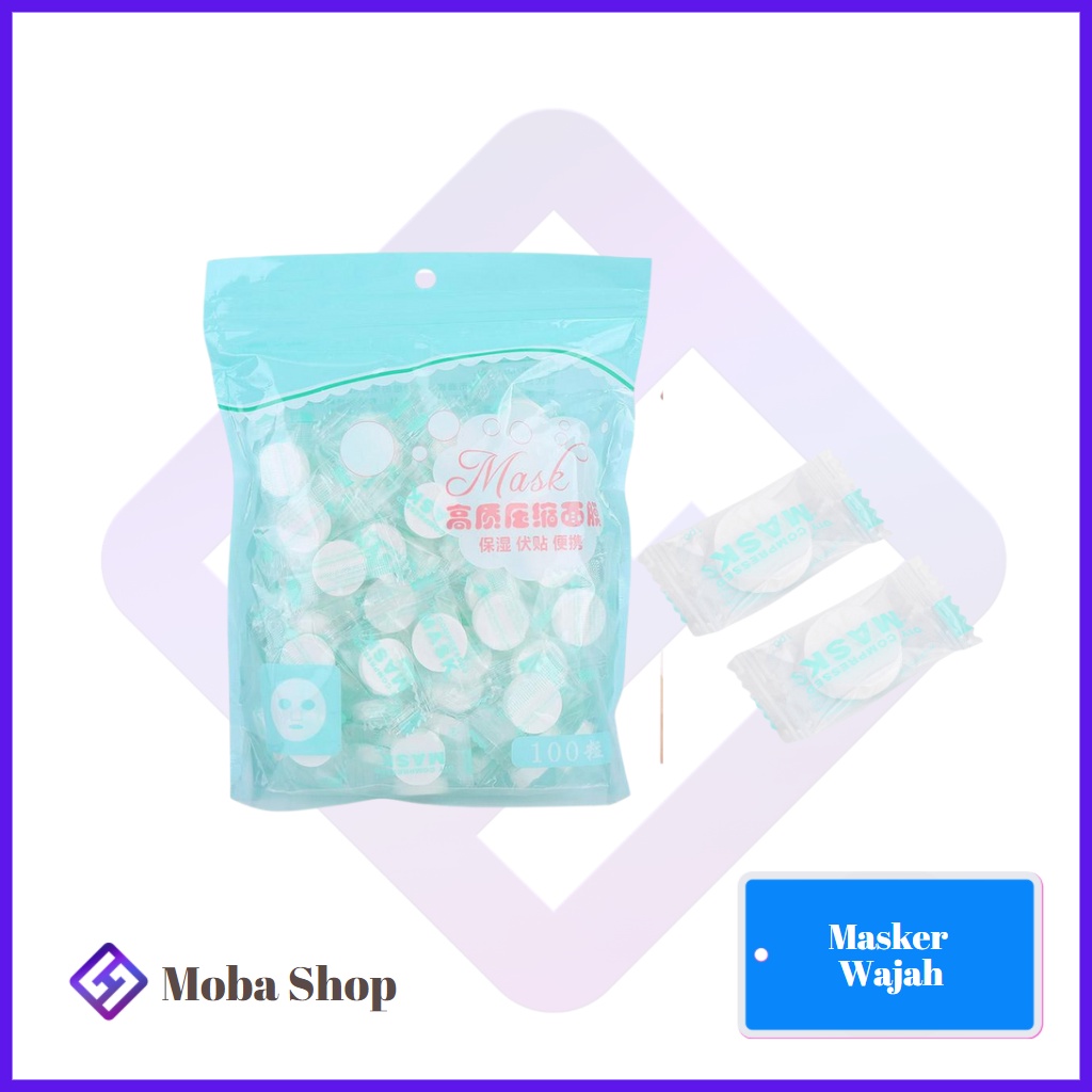 Compressed Paper Mask Sheet / Tablet Masker Wajah