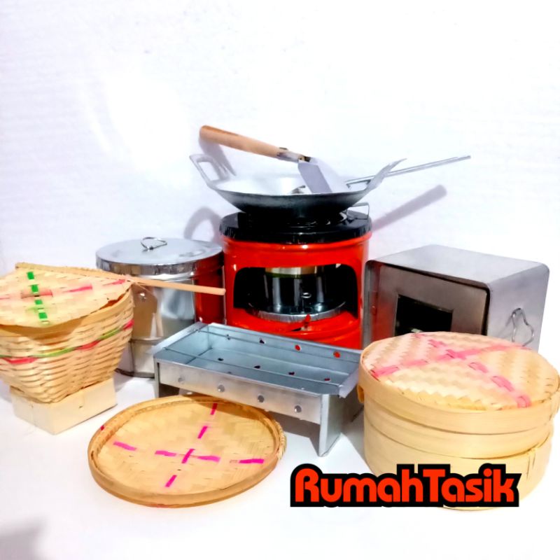 Rumah Tasik Set Kompor Mini Mainan Masak Masakan Anak Paket Anak Hebat