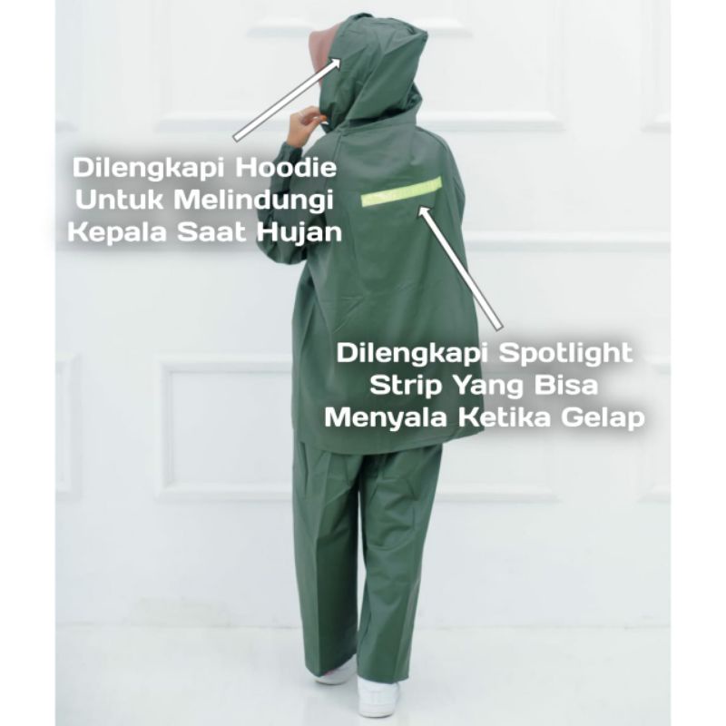 Jas Hujan Original Bahan PVC Tebal 100% Anti Robek