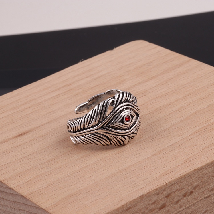 Cincin Model Terbuka Desain Sayapbulumata Gaya Koreavintage Untuk Wanita