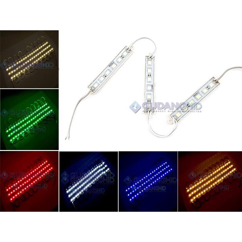 LED Strip 6 Mata Module 12V Lampu Dekorasi Modul SMD 5050 IP65