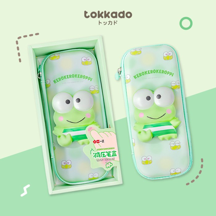 

TOKKADO Sanrio Squishy Pencil Case Original Kotak Pensil Anak Lucu - Kerokerokeroppi RATU.SHOP25