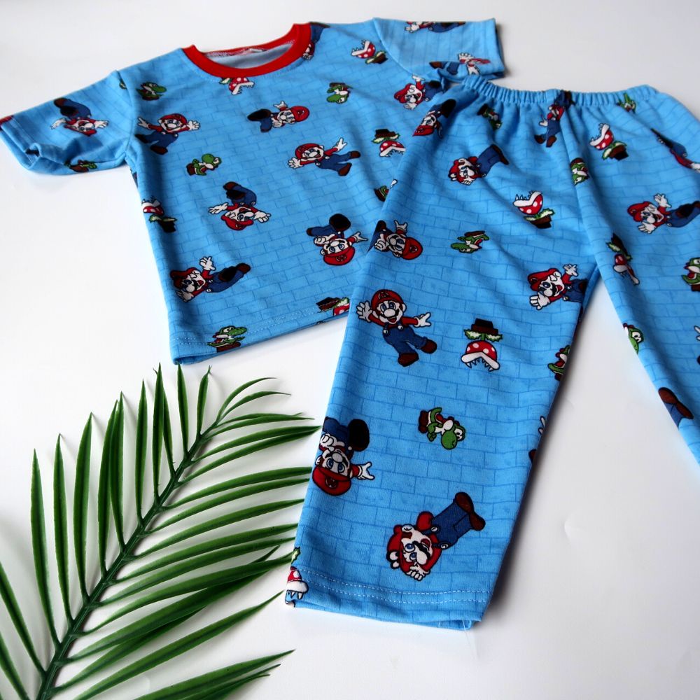 Setelan Anak Perempuan Laki-Laki 2-4 Tahun Motif Printing
