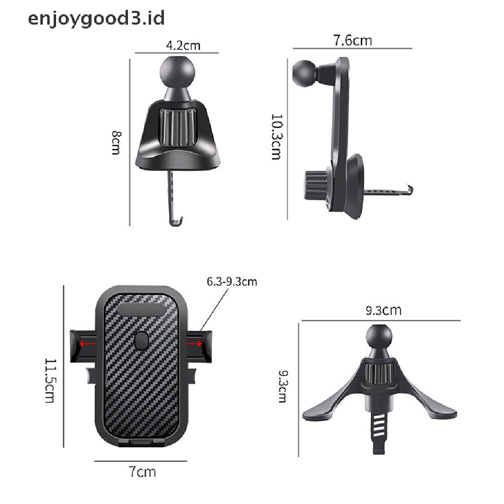 Holder Hp Bentuk Bola Ukuran 17mm Untuk Vent Ac Mobil