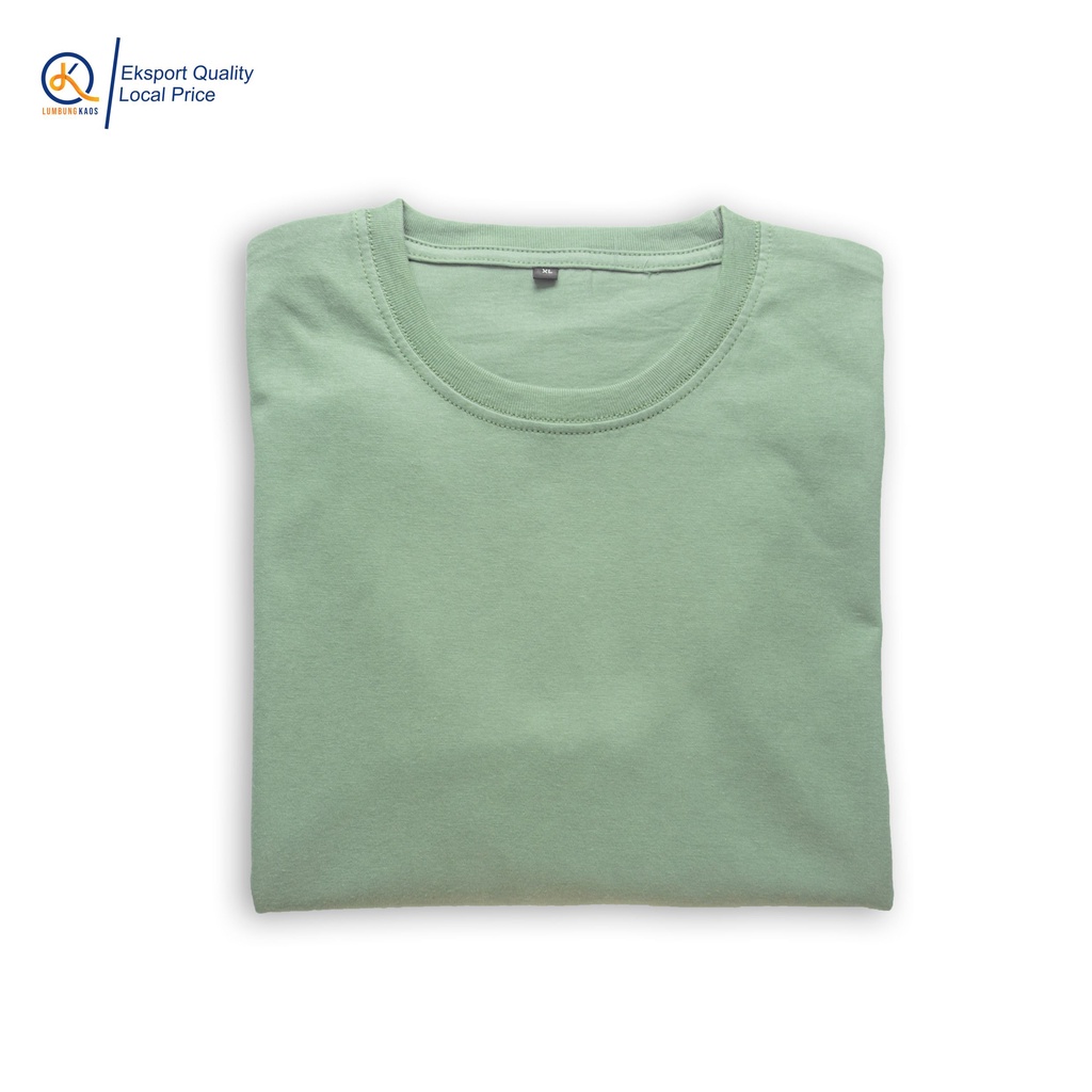 KAOS POLOS SAGE GREEN COTTON COMBED 24S (REAL PICT)