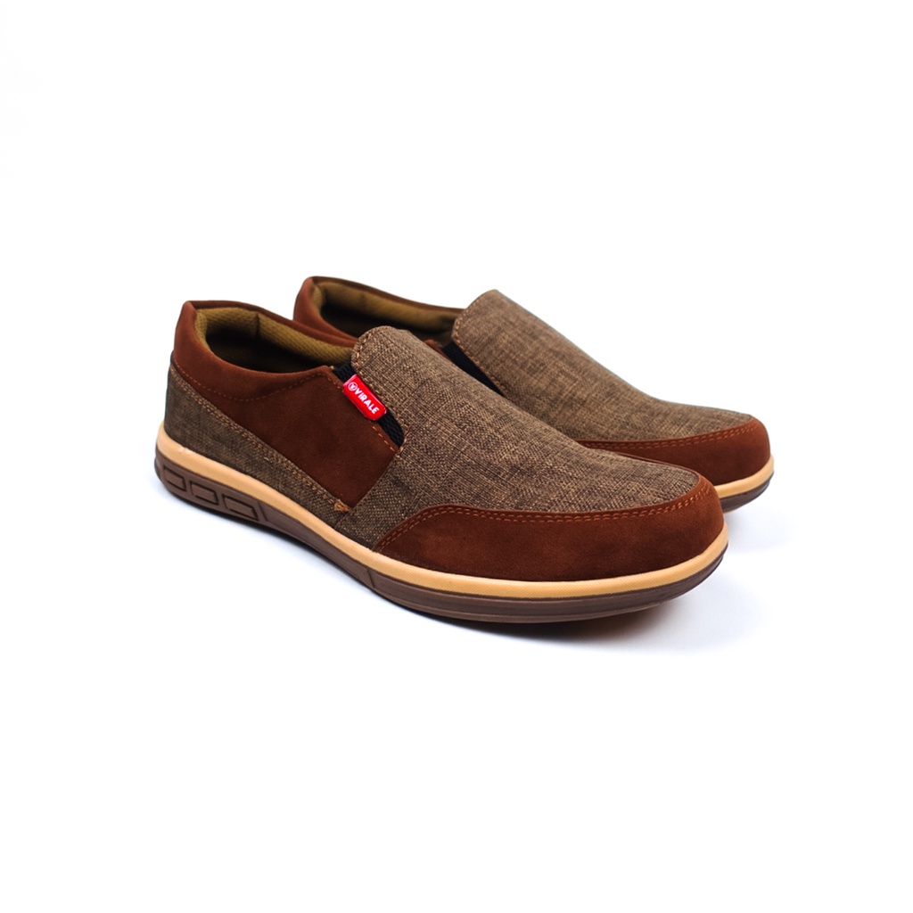 Sepatu Kasual Pria Slip On Formal Casual Terbaru KG 01 ABU