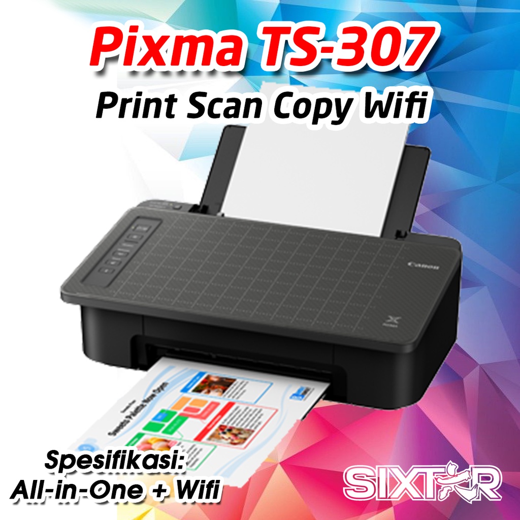 Canon Pixma TS307 Print Scan Copy Wifi Wireless