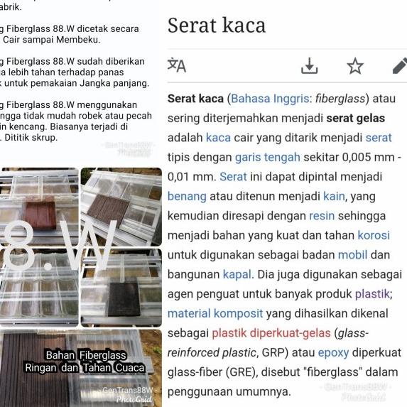 Genteng Transparan Beton Flat