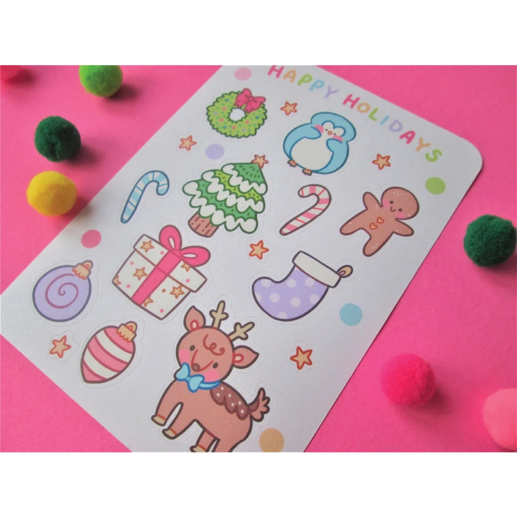 

Happy Holidays Sticker Sheet