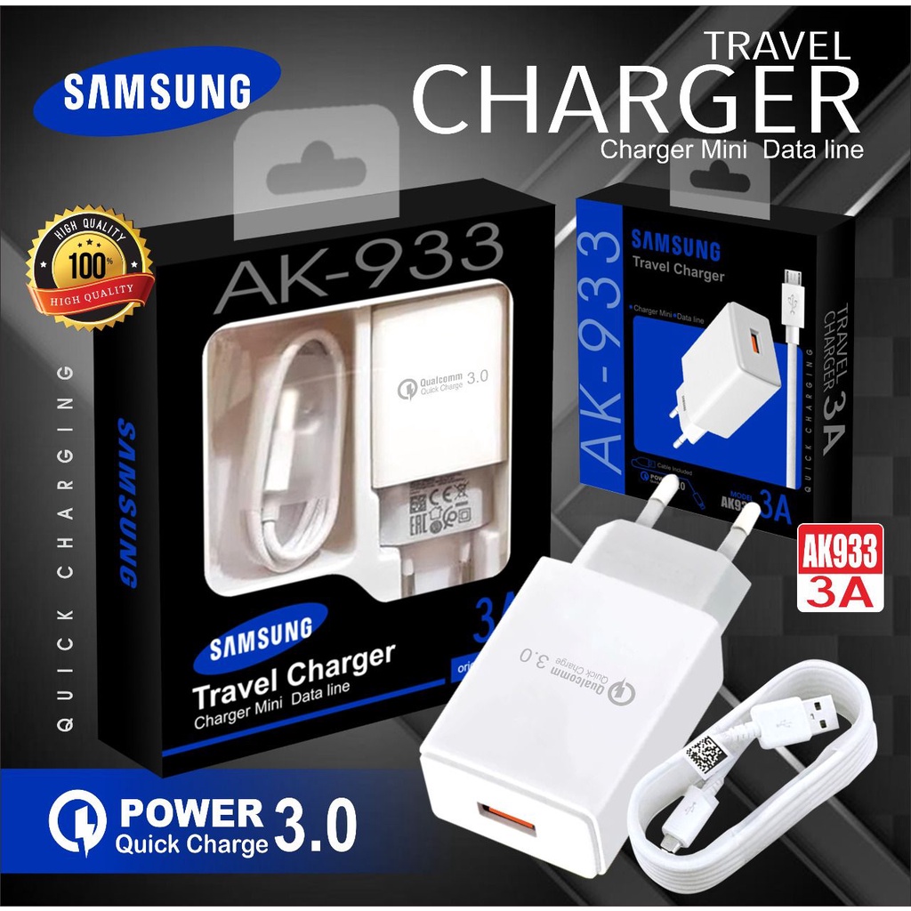TC TRAVEL CHARGER CASHAN ADAPTER CHARGER AK-933 SAMSUNG Branded + kabel packing import