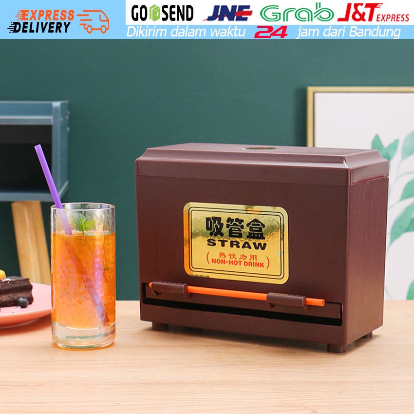 Straw Dispenser / Tempat Sedotan / Kotak Sedotan / Wadah untuk Menaruh Sedotan