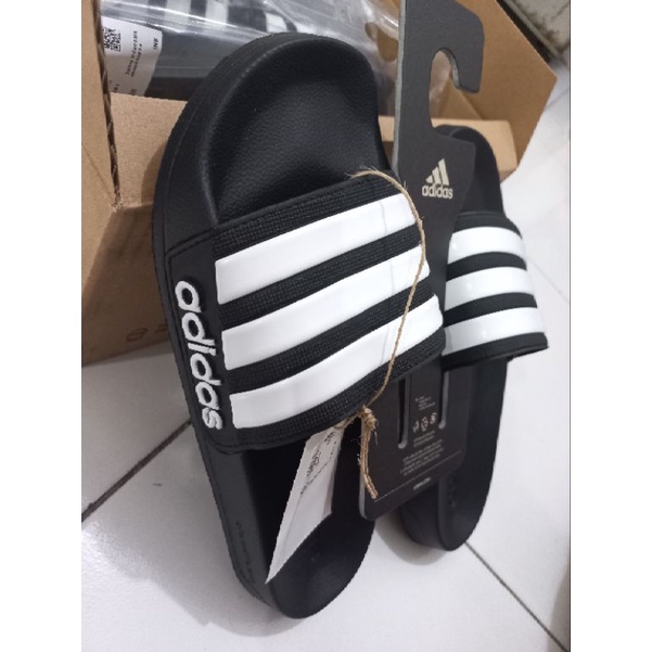 ADILETTE COMFORT SLIDES BLACK/WHITE
