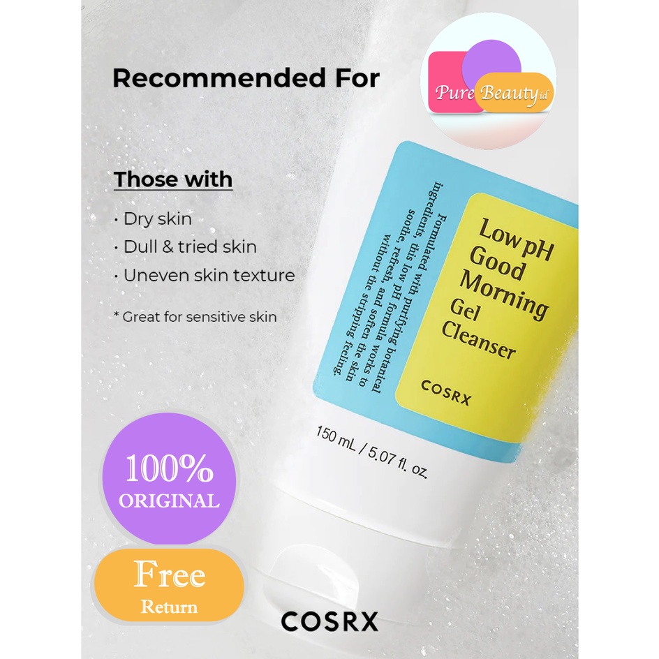 COSRX Low pH Good Morning Gel Cleanser 150ml 2pcs pembersih wajah Skincare Melembapkan Melembabkan kulit Kulit mati Minyak berlebih ❤ 100% Original ❤