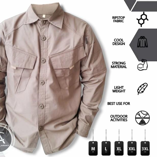 KEMEJA TACTICAL KITANICA - krem, S