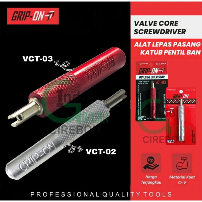 GRIP-ON Alat Buka Pentil Ban Motor Mobil Valve Core Screwdriver Pembuka Pentil VCT-02 VCT-03