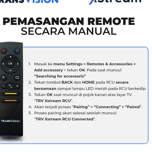 REMOTE TV BOX Transvision for Xstream 2nd Gen