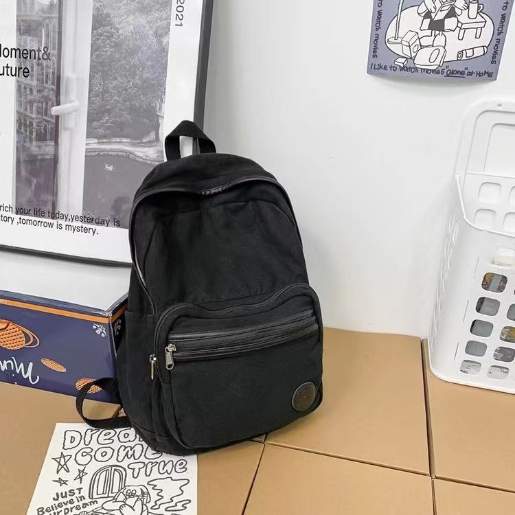 Sera American Retro Ransel Wanita Tua Dicuci Tas Kanvas Malas Windfall Rasa Tas Sekolah Siswa Berkapasitas Besar Leisure