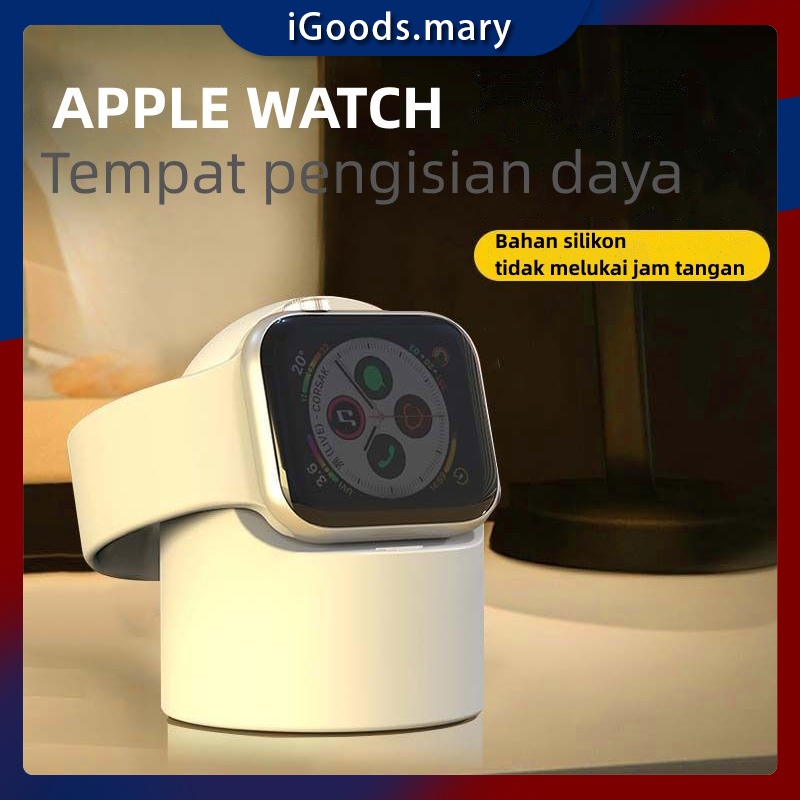 Jual Charger Standing Bahan Silikon Charger Apple Watch Berdiri untuk iWatch 1 2 3 4 5 6 7 SE