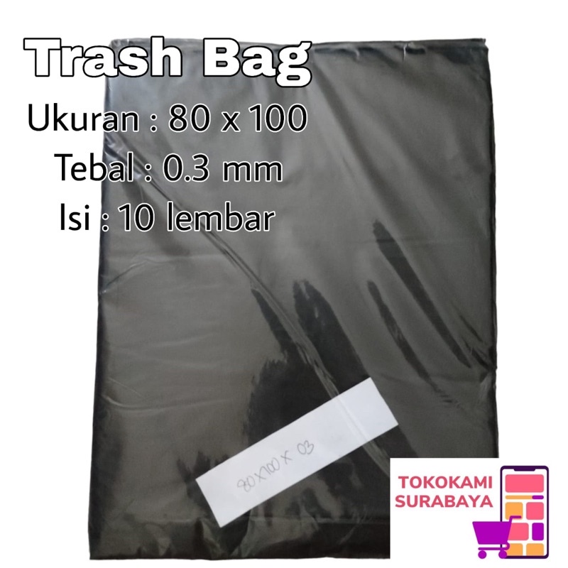 Kantong Sampah Plastik Hitam ukuran 80x100
