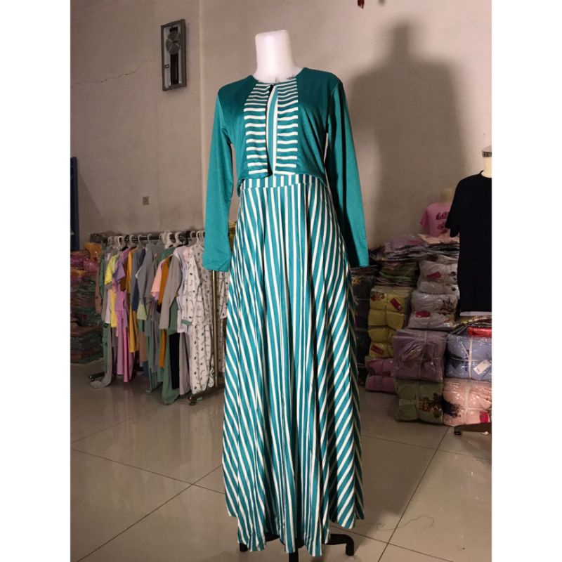 558 Gamis Kombinasi Salur
