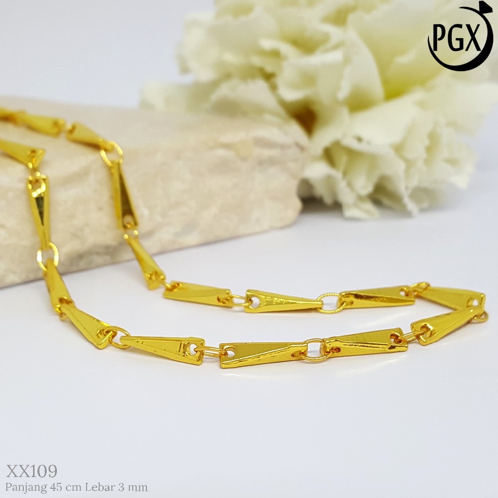 PGX Kalung Pria Wanita Xuping Perhiasan Lapis Emas Aksesoris Fashion Premium - XX109