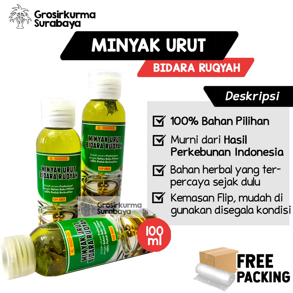 MINYAK URUT Bidara 100ml ASLI Untuk Terapi Kesehatan Pegal Capek Pelumas Anak Telon Bayi Dewasa