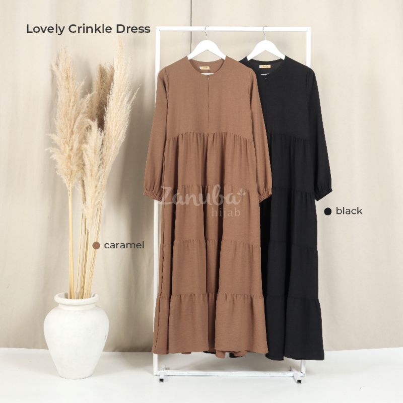 Lovely Crinkle Dress Zanuba | Gamis Crinkle