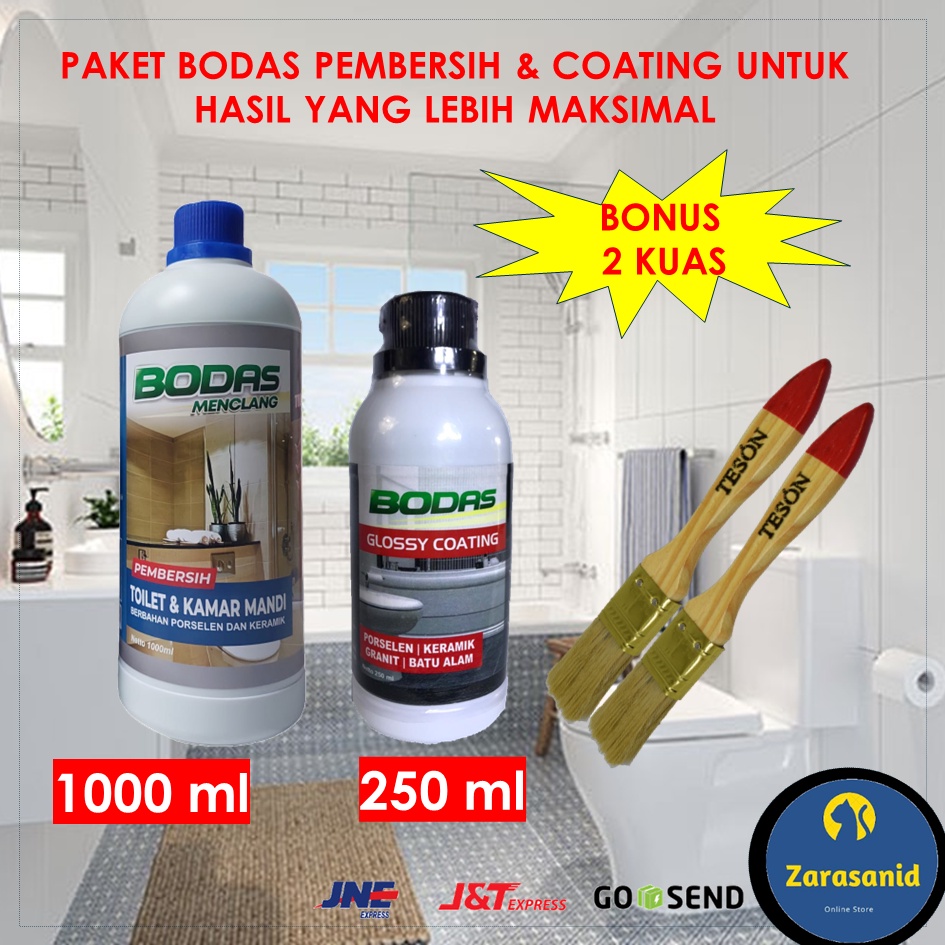 Paket BODAS PEMBERSIH dan COATING untuk Toilet Keramik Kamar Mandi  Bersih Maksimal dan Lebih Hemat