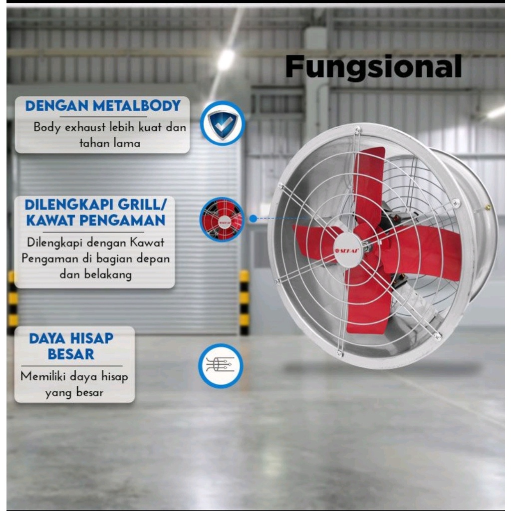 KIPAS ANGIN BESI BLOWER FAN SEKAI 16 INCH TYPE BAF 1640 N