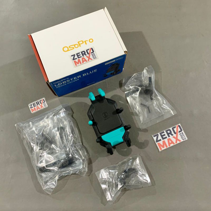OSOPRO Lobster Phone Holder Gantungan HP GPS Motor Spion Adapter Biru Blue Original