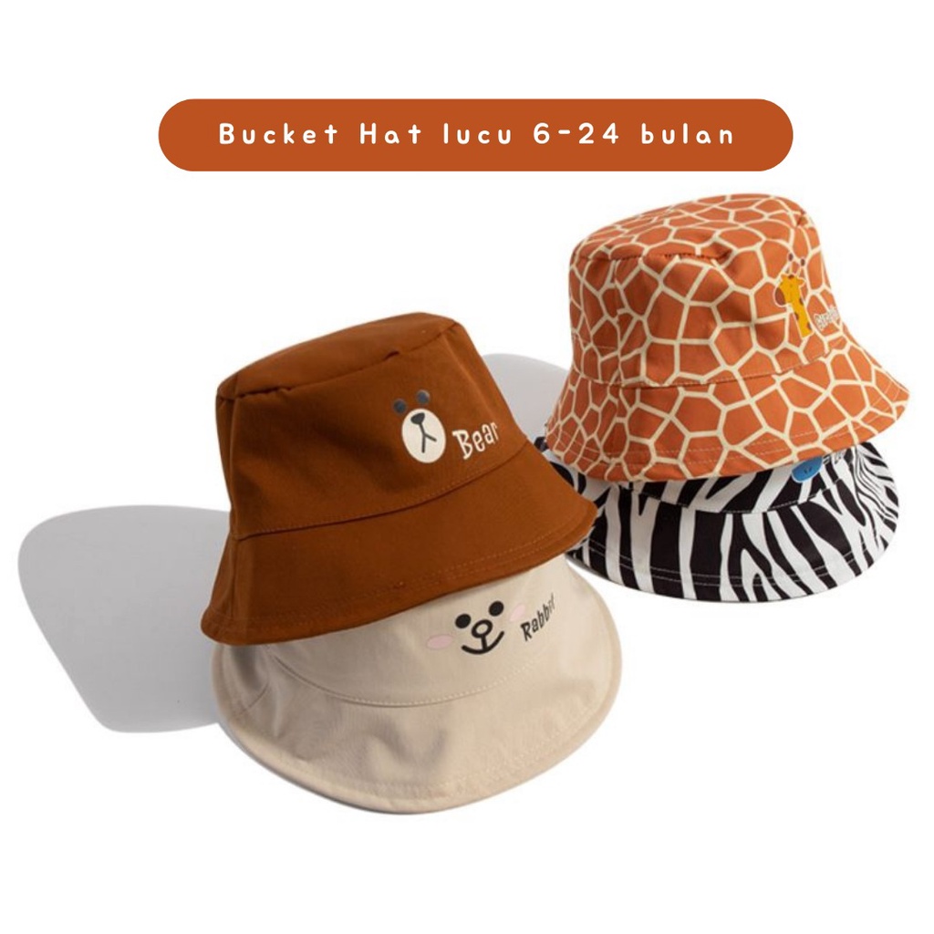 COD- Bucket Hat Unisex premium usia 1-5 tahun  / topi bucket hat ala korea impor premium