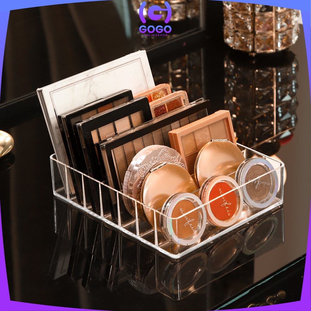 GOGO-K41 K44 Rak Akrilik Kosmetik 7 Grid Cosmetic Organizer / Tempat Penyimpanan Make Up Kosmetik