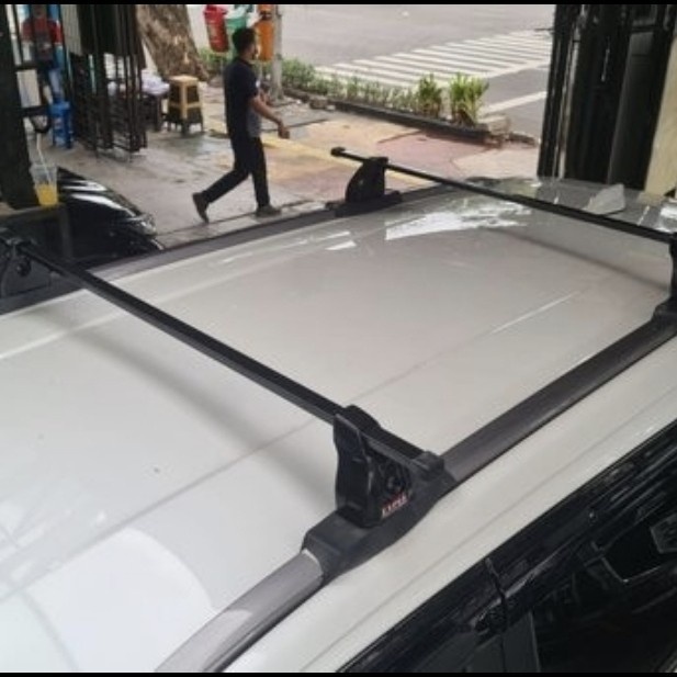 Paket Cross Bar Jepit Roof Rail dan  Roof Rack Hummer Mobil All New Veloz 2022 2021 - HUMMER KECIL