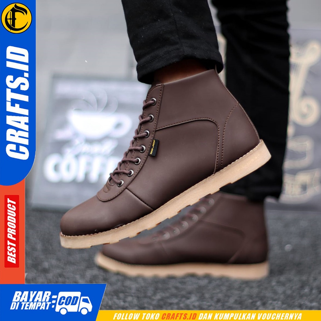 CRAFTS dobbi - Sepatu Boots Pantopel Formal Kerja Pria