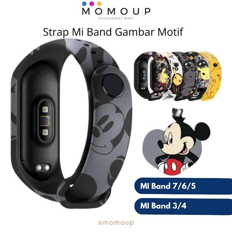 Strap Mi Band 7 Mi Band 6 Mi Band 5 Mi Band 4 Mi Band 3 Motif Tali Pengganti Xiaomi Mi Band 7/6/5/4/3 Motif