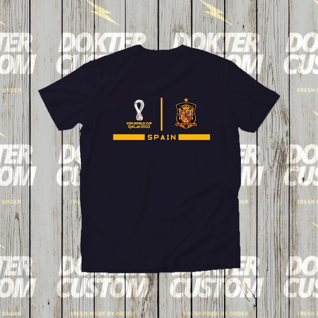 Kaos Piala Dunia Spanyol / Kaos Fifa World Cup 2022 / Kaos Piala Dunia Qatar 2022 / Kaos Piala Dunia