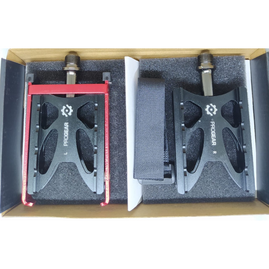 Progear Pedal Model PG-ST029 Bearing Black dan Red Axle