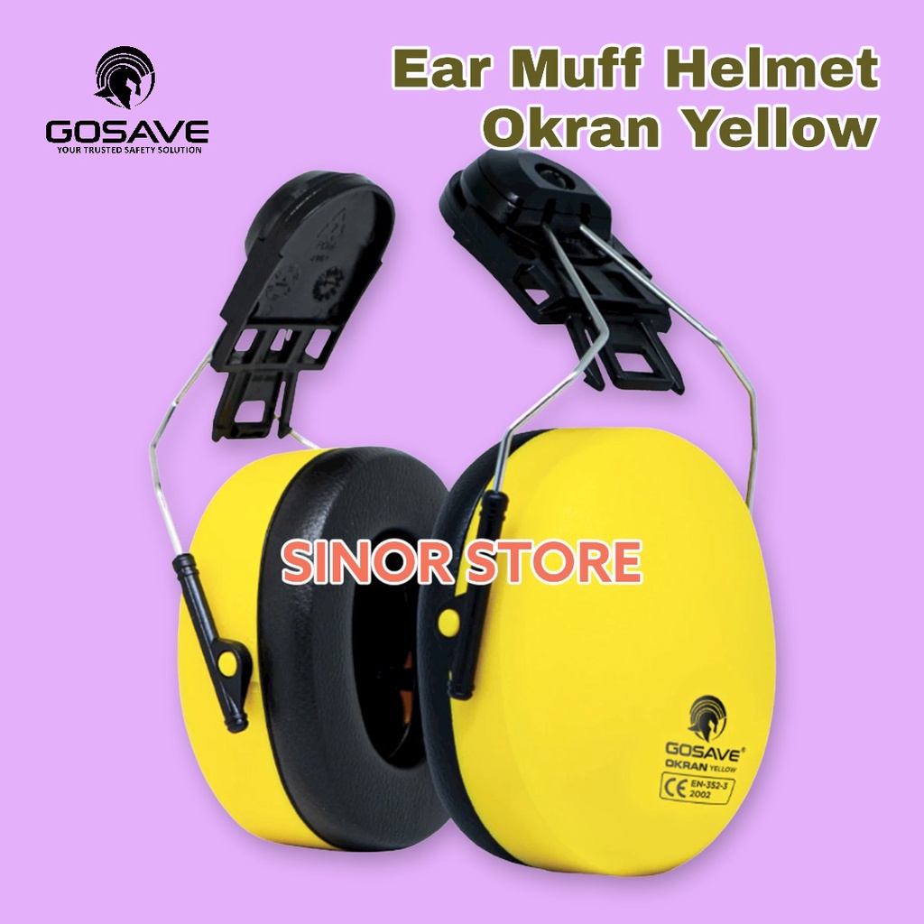 Earmuff Helmet Safety OKRAN 28 dB Penutup Telinga Cantel Helm GOSAVE