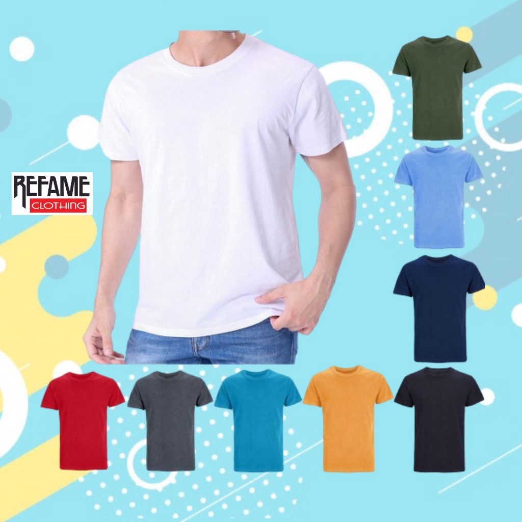 Kaos Polos Tangan Lengan Pendek Katun Cotton Combed 30s Combad Pria Wanita Laki Perempuan Unisex Ukuran S M L XL XXL Premium