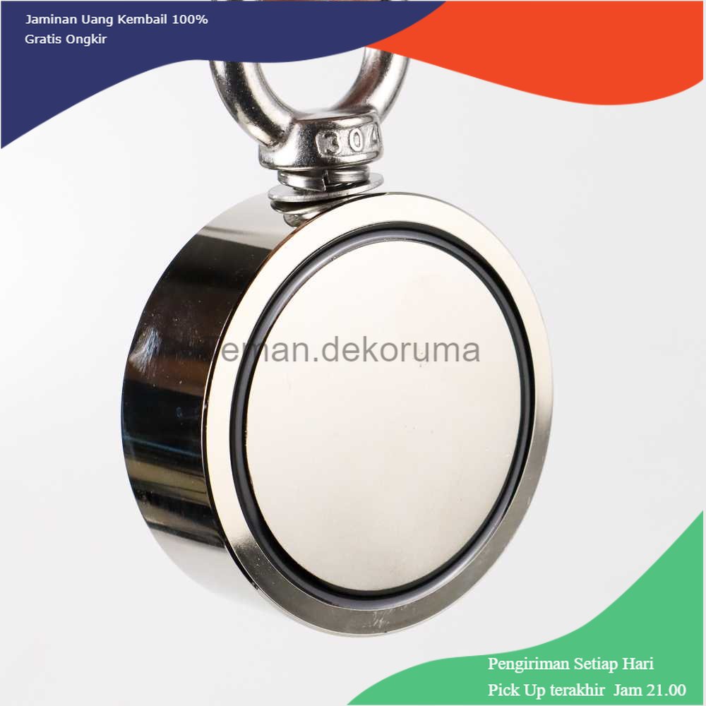 TD-PR2 HYSAMTA Magnet Gantungan Round Hook Strong Neodymium 75mm - D75