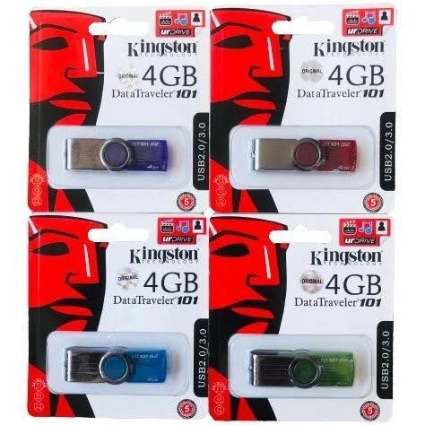 Flashdisk Kingstone 4GB 8GB 16GB 32GB Data Traveler DT101 G2 Flash Drive Model Putar