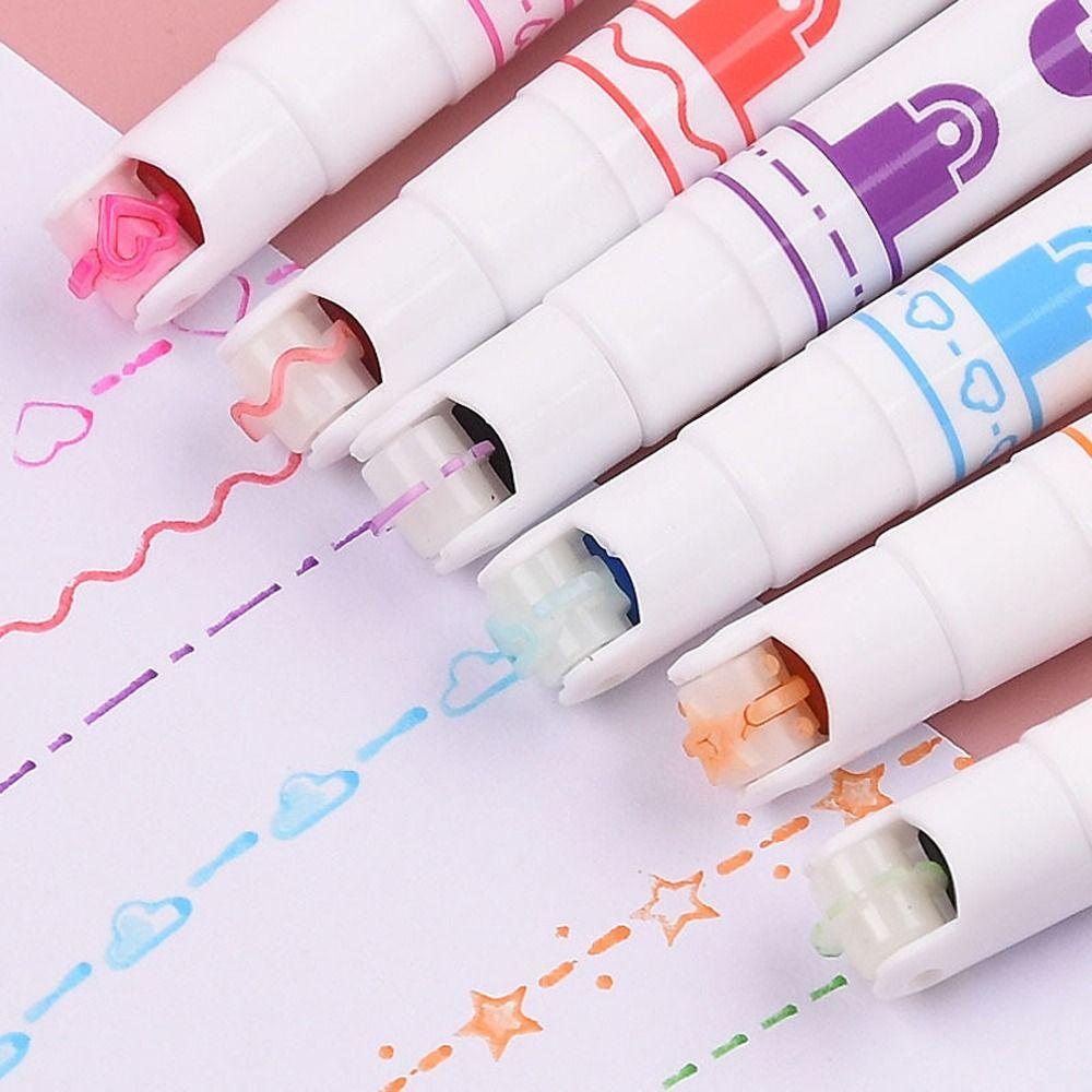 6 / 8 Pcs Pena Highlighter Warna-Warni Untuk Scrapbook