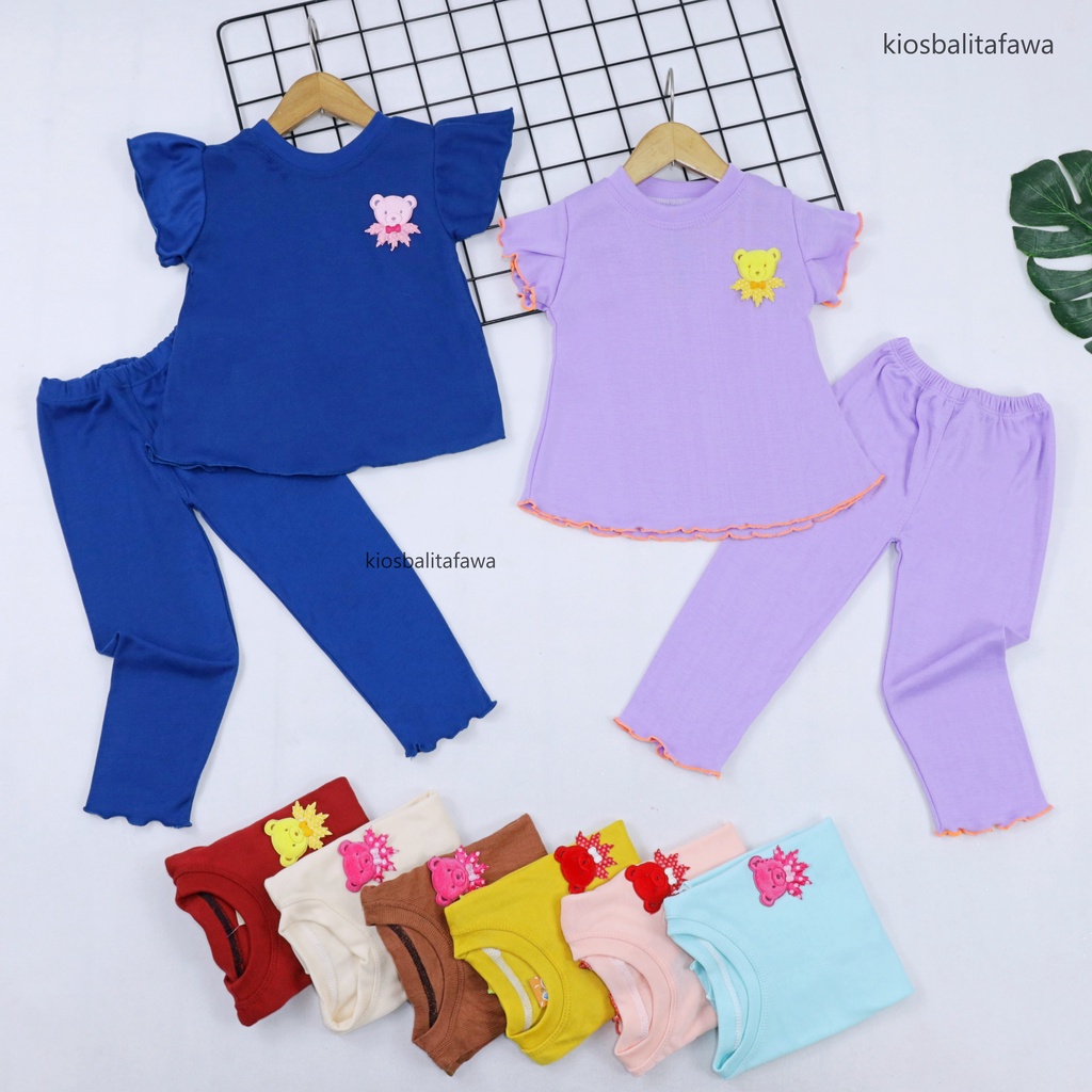 [KNIT] Setelan Midi uk 2-3 Tahun / Set Legging Atasan Bawahan Celana Panjang Perempuan Baju Model Anak Cewek Import Babycinnamon