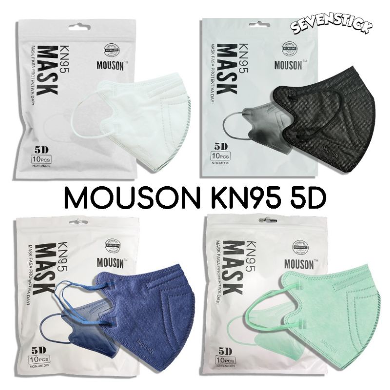 Masker KN95 Mouson 5D 4ply Disposable Face Mask Mediocare isi 10pcs