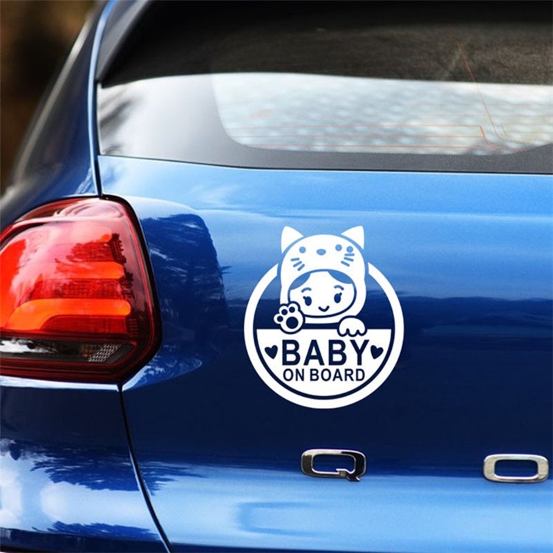 Baby In Car Stiker Reflektif Stiker Peringatan Tips Mobil Aksesori Stiker Kaca Depan Jendela Mobil