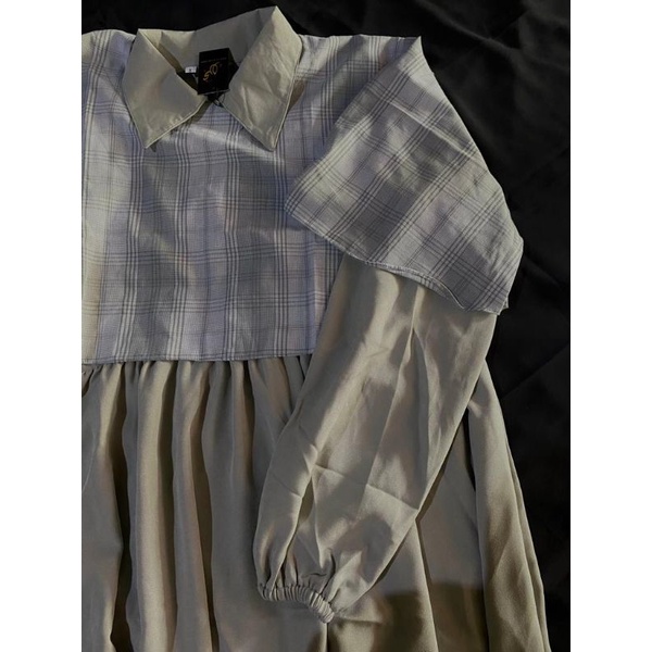 Gamis Outer kotak-kotak 02 Remaja