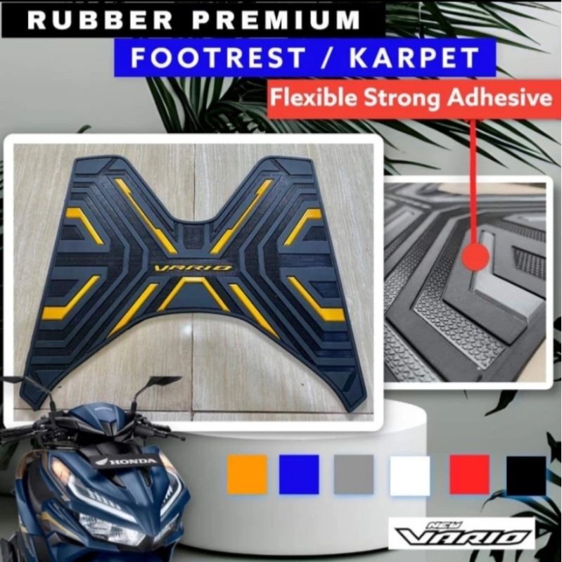 Rubber karpet pijakan kaki premium Honda NEW VARIO 125 150 2017 - 2022